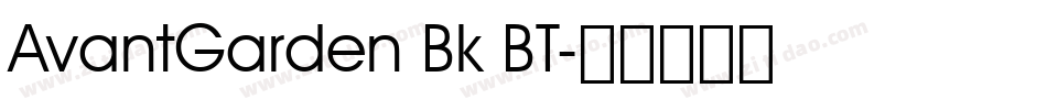 AvantGarden Bk BT字体转换